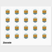 Rafting Adventure Vierkante Sticker (Vel)