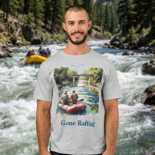 Rafting Avontuur op het Witte Water Rivier Mannen' T-shirt