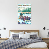 Rafting South Dakota Canvas Afdruk (Insitu (Slaapkamer))