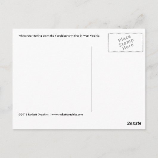 Rafting the Youghiogheny Briefkaart (Achterkant)