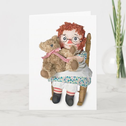 Rag Doll En Teddy Beer Vriendschap Kaart (Voorkant)