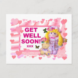 RAG DOLL & TEDDY krijgen goed Briefkaart