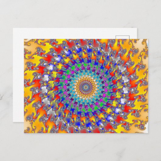 Rag Rug Fractal Briefkaart (Voorkant / Achterkant)