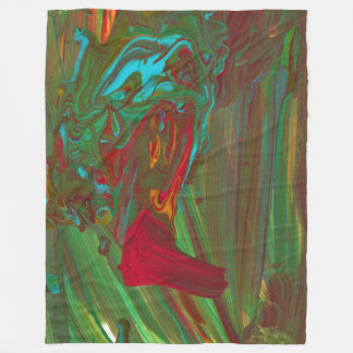 Rag To Riches 1 Vette Rood Groene Abstracte Deken