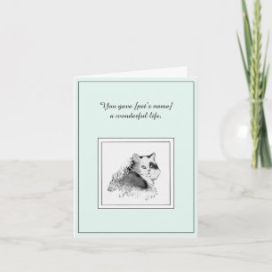 Raga Muffin Cat Sympathy Gevouwen Wenskaart Kaart