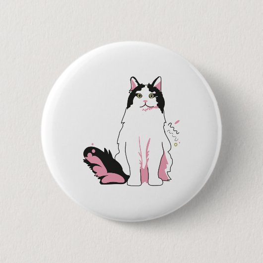 Ragamuffin Cat Ronde Button 5,7 Cm (Voorkant)