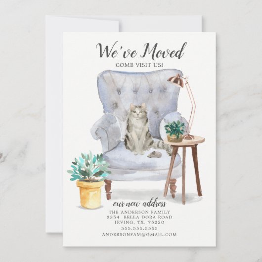 Ragamuffin Chat Moving Faire-part (Devant)