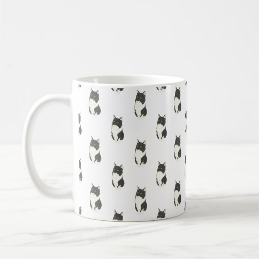 Ragamuffin Tuxedo Cat Coffee Mok (Links)