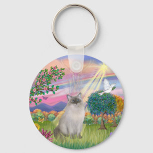 Ragdoll Cat (blauw punt) - Cloud Angel Sleutelhanger