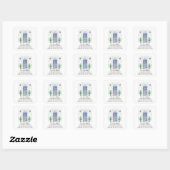 Ragdoll Cat Blue Door Nieuw Adreslabel Sticker (Vel)