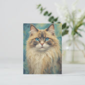 Ragdoll Cat Briefkaart (Staand voorkant)