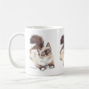 Ragdoll cat door artistieke GV Hemmings Koffiemok