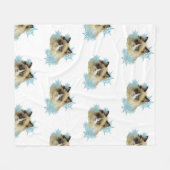Ragdoll Cat in de Snowflakes Fleece Deken (Voorkant (Horizontaal))