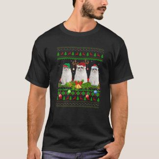 Ragdoll Cat Lover Xmas Lighting Santa Ugly Ragdoll T-shirt