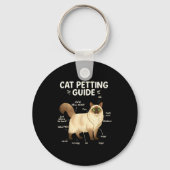Ragdoll Cat Petting Guide Funny Cat Lover Sleutelhanger (Voorkant)