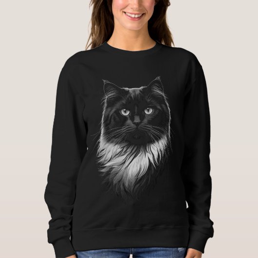 Ragdoll Cat Women's Black Sweatshirt (Devant)