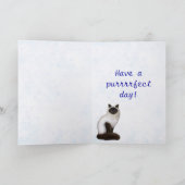 Ragdoll Chat dans Fleurs de Jardin Carte d'Anniver (Intérieur)