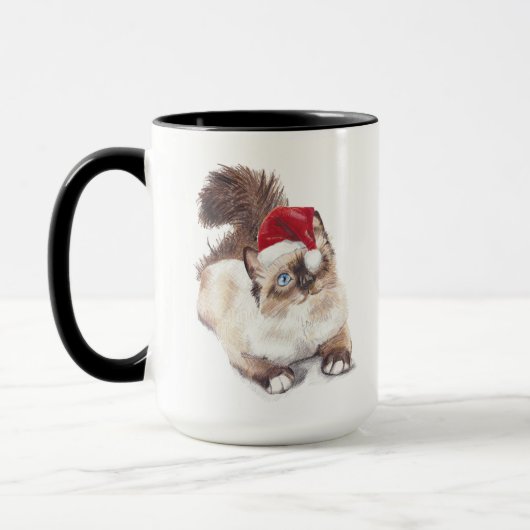 Ragdoll Christmas Mug de l'artiste GV Hemmings (Gauche)