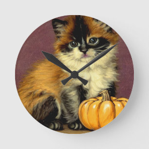 Ragdoll Halloween Cat Ronde Klok