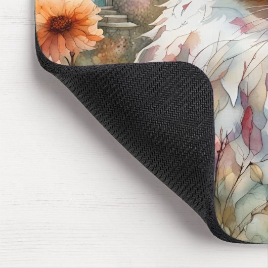 Ragdoll Kat in Engelse Tuin Muismat (Hoek)