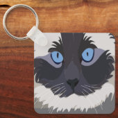 Ragdoll Kat Kitten Ragdoll Sleutelhanger (Voorkant)