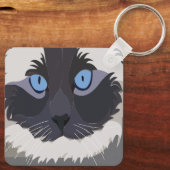 Ragdoll Kat Kitten Ragdoll Sleutelhanger (Achterkant)