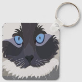 Ragdoll Kat Kitten Ragdoll Sleutelhanger (Achterkant)