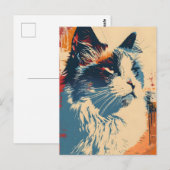Ragdoll Kat  Kunst Briefkaart (Voorkant / Achterkant)