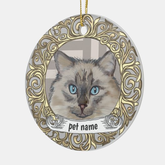 Ragdoll-kat  Liefdevolle herinnering ornament (Links)