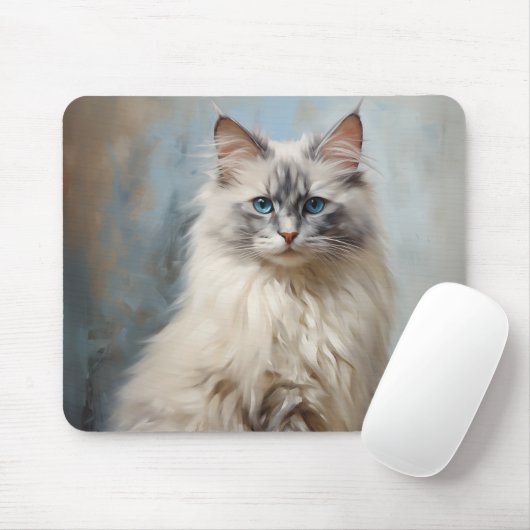Ragdoll-kat Muismat (Met muis)