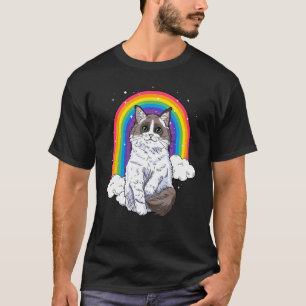 Ragdoll Kat Regenboog Melkweg Kitten Ruimte Kitty T-shirt