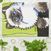 Ragdoll kattenpaar van dollen uit de Leash Art™ Theedoek (Gevouwen)