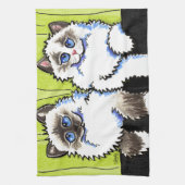 Ragdoll kattenpaar van dollen uit de Leash Art™ Theedoek (Verticaal)