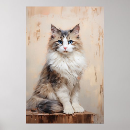 Ragdoll kattenportret poster (Voorkant)