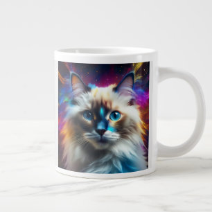 Ragdoll kattenras kleur explosie achtergrond extra grote beker