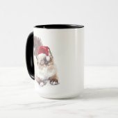 Ragdoll-kerstMok door artiest GV Hemmings Mok (Voorkant links)