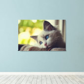 Ragdoll Kitten Canvas Afdruk (Insitu (Houten vloer))