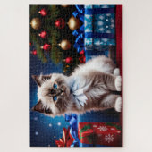 Ragdoll Kitten Kerstcadeau Legpuzzel (Verticaal)