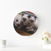 Ragdoll Kittens Clock Grote Klok (Huis)