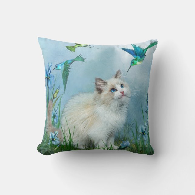 Ragdoll Kitty et coussin de concepteur d'art de (Recto)
