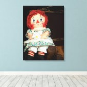 Ragdoll met koffer canvas afdruk (Insitu (Houten vloer))