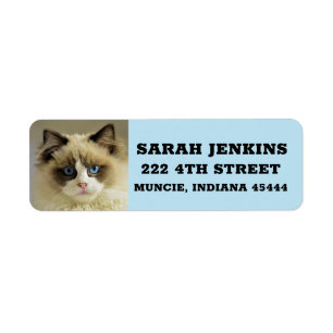 RAGDOLL PERSIAN CAT Big Return Adreslabels Etiket