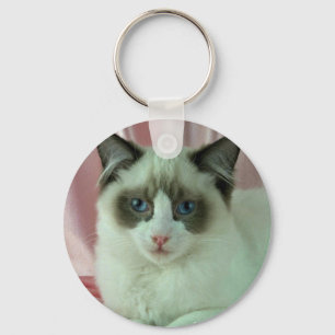 Ragdoll, verzegeld in twee kleuren sleutelhanger