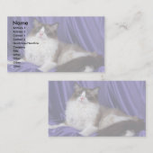 Ragdoll, verzegeld in twee kleuren visitekaartje (Voorkant / Achterkant)