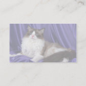 Ragdoll, verzegeld in twee kleuren visitekaartje (Achterkant)