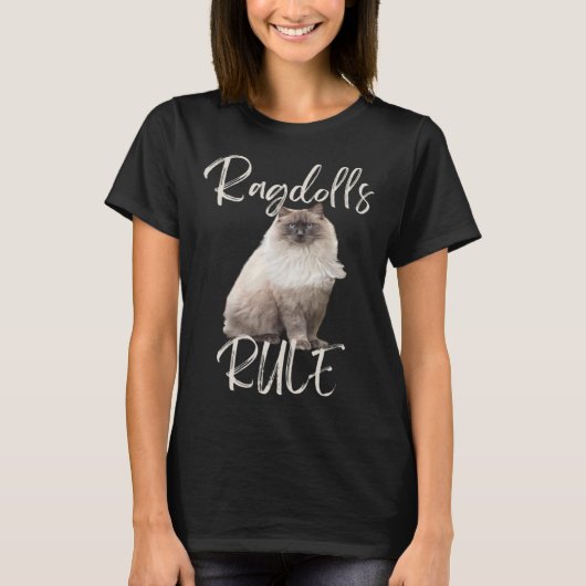Ragdolls Rule Ragdoll Cat Owner T-shirt (Voorkant)