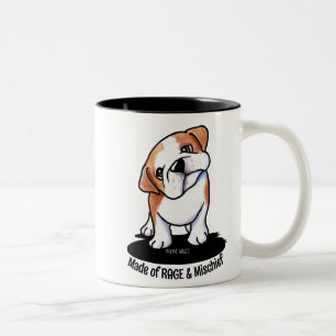 Rage and Mischief Bulldog Tweekleurige Koffiemok