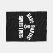 Rage Baking Saves Live Skull Funny Baker Cook Chef Fleece Deken (Voorkant (Horizontaal))