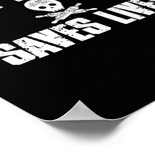 Rage Baking Saves Live Skull Funny Baker Cook Chef Poster (Hoek)