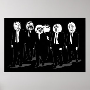 Rage Comic Meme loopt vooruit. Ik Gusta. Poster